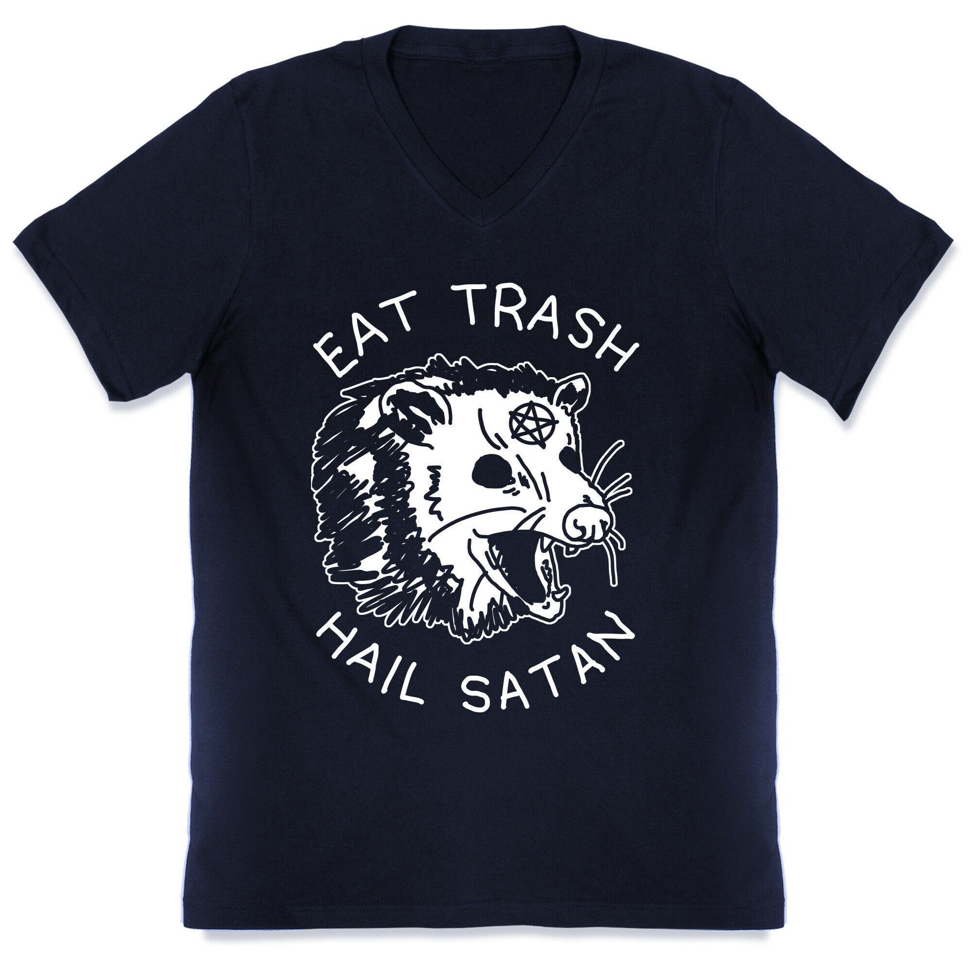 Eat Trash Hail Satan Possum V-Neck